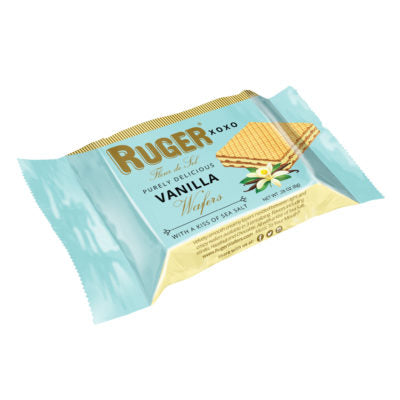 RUGER XOXO MINIS Assorted Wafers with A Kiss of Sea Salt in Chocolate, Vanilla and Hazelnut ITEM # 61004 image 4