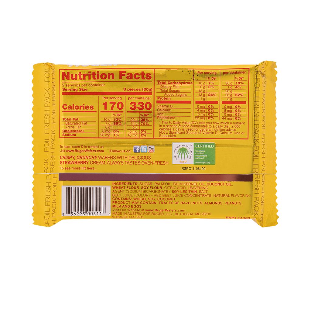RUGER STRAWBERRY WAFERS #45452