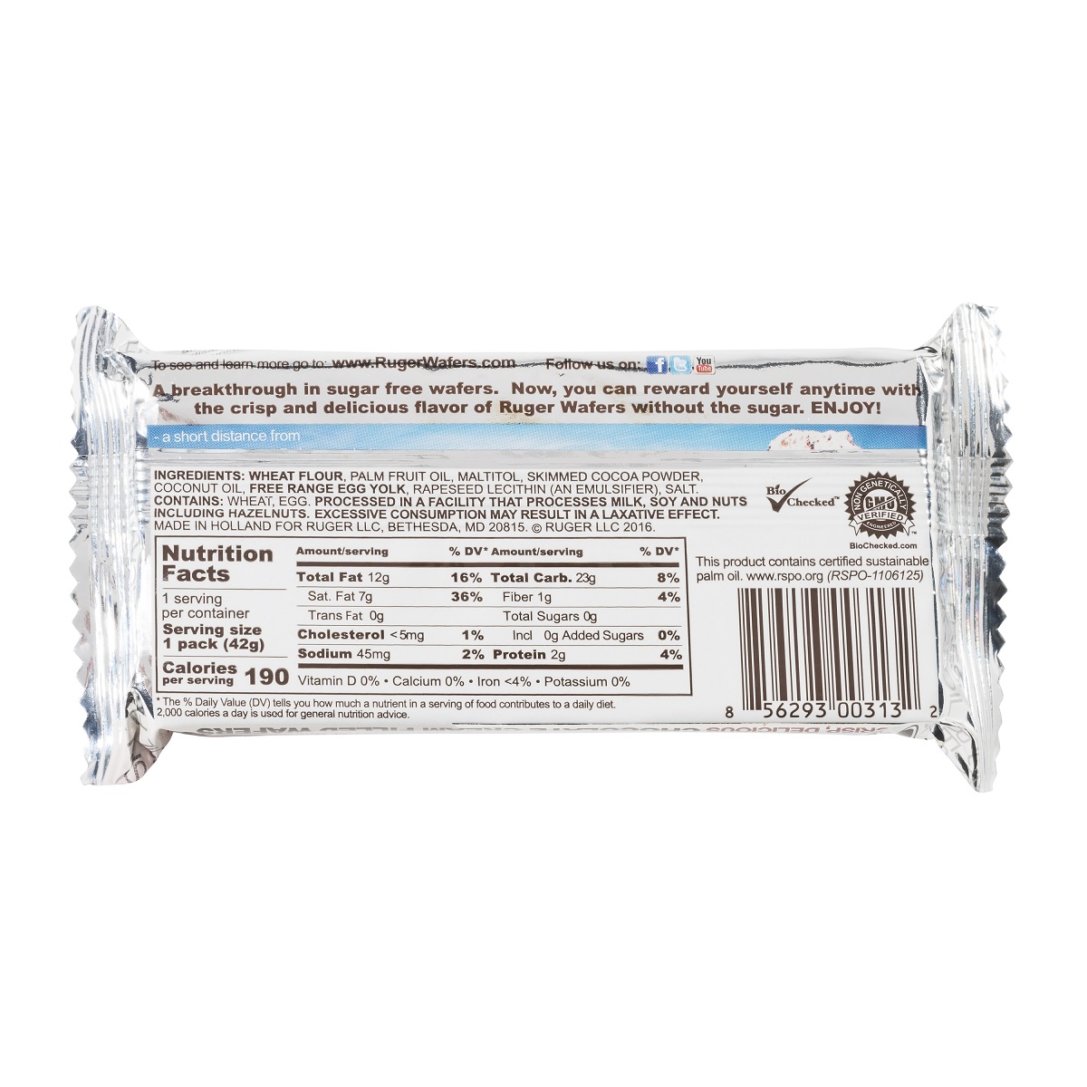 Ruger sugar free chocolate wafers ruger wafers